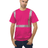 Bayside Unisex USA - Made Hi - Visibility Comfort Trim T-Shirt - Bright Pink - Bayside 3700 Bright Pink S Short Sleeve T-Shirts
