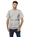 Bayside Unisex USA - Made Hi - Visibility Comfort Trim T-Shirt - Natural - Bayside 3700 Natural S Short Sleeve T-Shirts