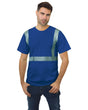 Bayside Unisex USA - Made Hi - Visibility Comfort Trim T-Shirt - Royal Blue - Bayside 3700 Royal Blue S Short Sleeve T-Shirts