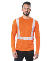 Bayside Unisex USA - Made Hi - Visibility Long Sleeve Performance T-Shirt - Segmented Tape - Bayside 3740 Lime Green S Short Sleeve T-Shirts