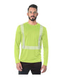Bayside Unisex USA - Made Hi - Visibility Long Sleeve Performance T-Shirt - Segmented Tape - Bayside 3740 Lime Green S Short Sleeve T-Shirts