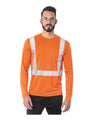Bayside Unisex USA - Made Hi - Visibility Long Sleeve Performance T-Shirt - Segmented Tape - Bayside 3740 Orange S Short Sleeve T-Shirts