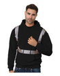 Bayside Unisex USA - Made High Visibility Hooded Sweatshirt - Bayside 3739 Black S Sweatshirts