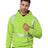 Bayside Unisex USA - Made High Visibility Hooded Sweatshirt - Bayside 3739 Lime Green S Sweatshirts