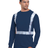 Bayside Unisex USA - Made High Visibility Long Sleeve Pocket T-Shirt - Navy - Bayside 3781 Navy S Short Sleeve T-Shirts