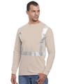Bayside Unisex USA - Made High Visibility Long Sleeve Pocket T-Shirt - Sand - Bayside 3781 Sand S Short Sleeve T-Shirts