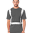 Bayside Unisex USA - Made High Visibility Pocket T-Shirt - Charcoal - Bayside 3771 Charcoal S Short Sleeve T-Shirts