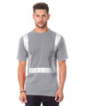 Bayside Unisex USA - Made High Visibility Pocket T-Shirt - Dark Ash - Bayside 3771 Dark Ash S Short Sleeve T-Shirts