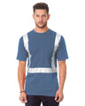 Bayside Unisex USA - Made High Visibility Pocket T-Shirt - Denim - Bayside 3771 Denim S Short Sleeve T-Shirts