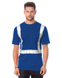 Bayside Unisex USA - Made High Visibility Pocket T-Shirt - Royal Blue - Bayside 3771 Royal Blue S Short Sleeve T-Shirts