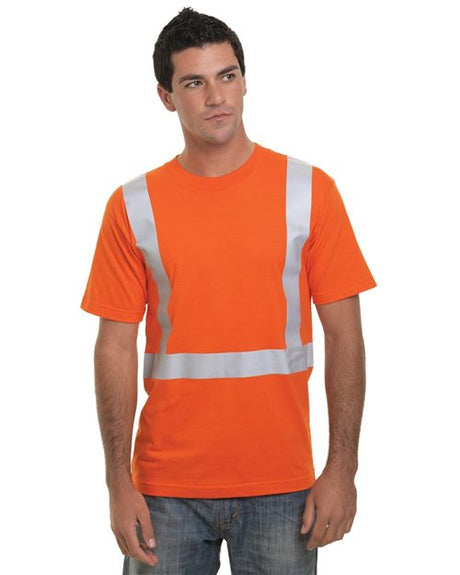 Bayside Unisex USA - Made High Visibility T-Shirt - Army - Bayside 3751 Army S Short Sleeve T-Shirts