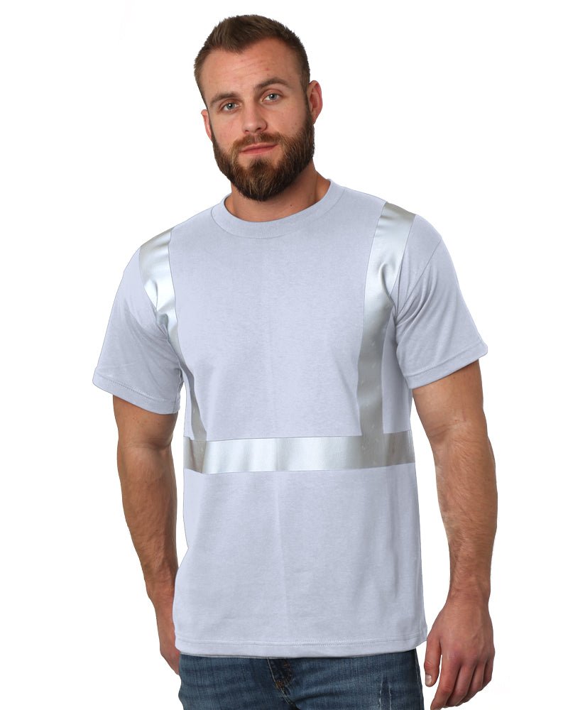 Bayside Unisex USA - Made High Visibility T-Shirt - Ash - Bayside 3751 Ash S Short Sleeve T-Shirts