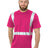 Bayside Unisex USA - Made High Visibility T-Shirt - Bright Pink - Bayside 3751 Bright Pink S Short Sleeve T-Shirts