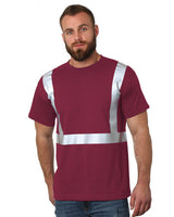 Bayside Unisex USA - Made High Visibility T-Shirt - Burgundy - Bayside 3751 Burgundy S Short Sleeve T-Shirts