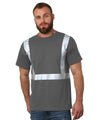 Bayside Unisex USA - Made High Visibility T-Shirt - Charcoal - Bayside 3751 Charcoal S Short Sleeve T-Shirts
