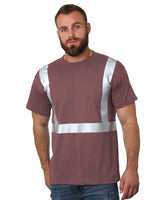 Bayside Unisex USA - Made High Visibility T-Shirt - Clay - Bayside 3751 Clay S Short Sleeve T-Shirts