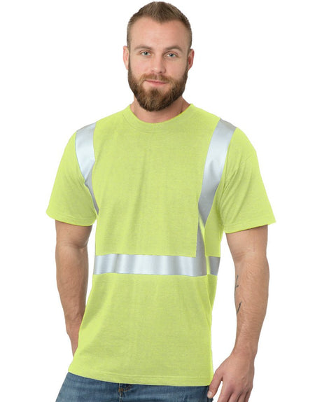 Bayside Unisex USA - Made High Visibility T-Shirt - Lime Green - Bayside 3751 Lime Green S Short Sleeve T-Shirts