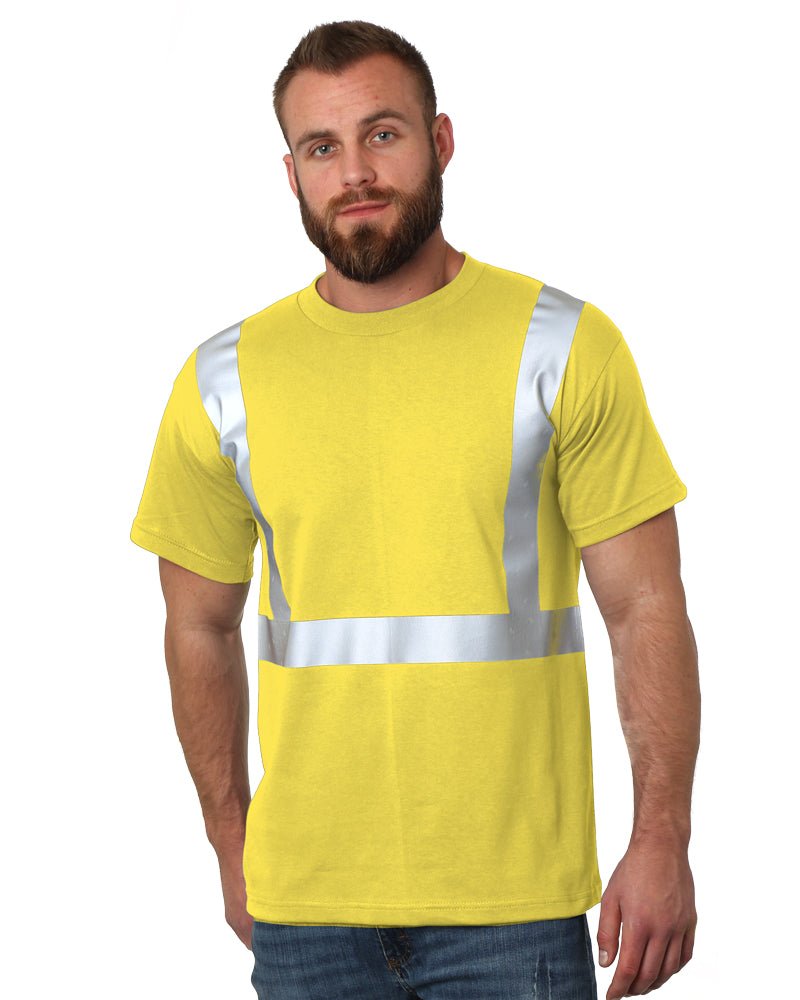 Bayside Unisex USA - Made High Visibility T-Shirt - Pacific Yellow - Bayside 3751 Pacific Yellow S Short Sleeve T-Shirts