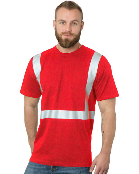 Bayside Unisex USA - Made High Visibility T-Shirt - Red - Bayside 3751 Red S Short Sleeve T-Shirts