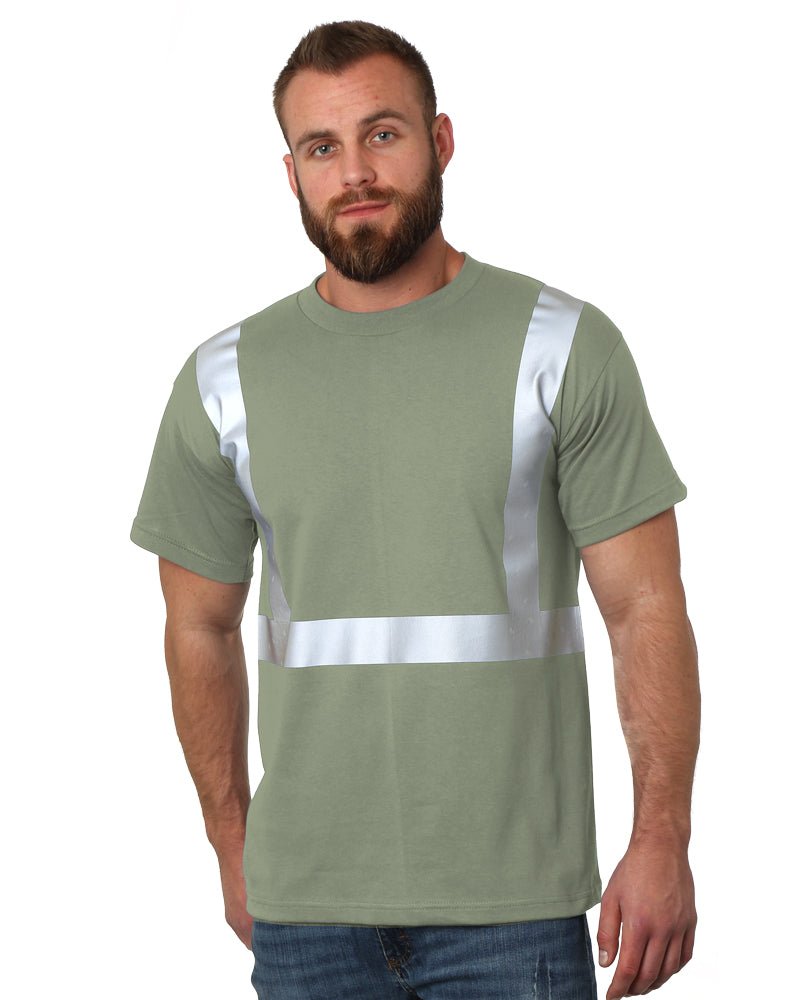 Bayside Unisex USA - Made High Visibility T-Shirt - Safari - Bayside 3751 Safari S Short Sleeve T-Shirts
