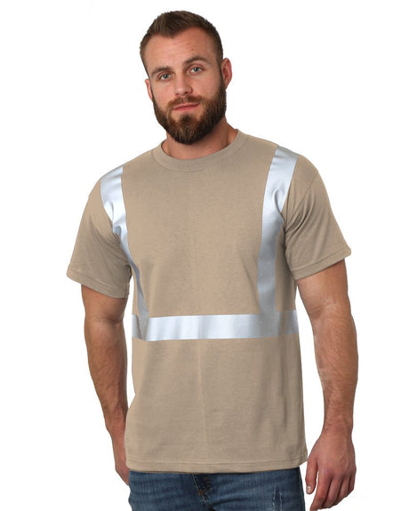 Bayside Unisex USA - Made High Visibility T-Shirt - Sand - Bayside 3751 Sand S Short Sleeve T-Shirts
