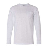 Bayside Unisex USA - Made Long Sleeve Pocket T-Shirt - Ash - Bayside 8100 Ash S Short Sleeve T-Shirts
