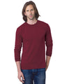 Bayside Unisex USA - Made Long Sleeve Pocket T-Shirt - Burgundy - Bayside 8100 Burgundy S Short Sleeve T-Shirts