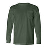 Bayside Unisex USA - Made Long Sleeve Pocket T-Shirt - Forest Green - Bayside 8100 Forest Green S Short Sleeve T-Shirts