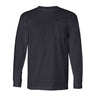 Bayside Unisex USA - Made Long Sleeve Pocket T-Shirt - Navy - Bayside 8100 Navy S Short Sleeve T-Shirts