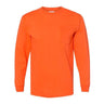 Bayside Unisex USA - Made Long Sleeve Pocket T-Shirt - Orange - Bayside 8100 Orange S Short Sleeve T-Shirts