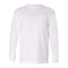 Bayside Unisex USA - Made Long Sleeve Pocket T-Shirt - White - Bayside 8100 White M Short Sleeve T-Shirts