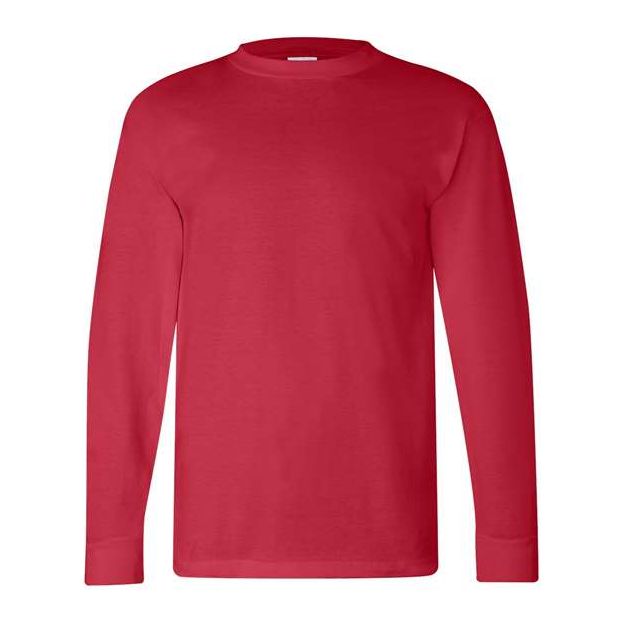 Bayside Unisex USA - Made Long Sleeve T-Shirt - Red - Bayside 6100 Red S Long Sleeve T-Shirts