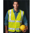 Bayside Unisex USA - Made Mesh Safety Vest - Bayside 3785 Lime Green M