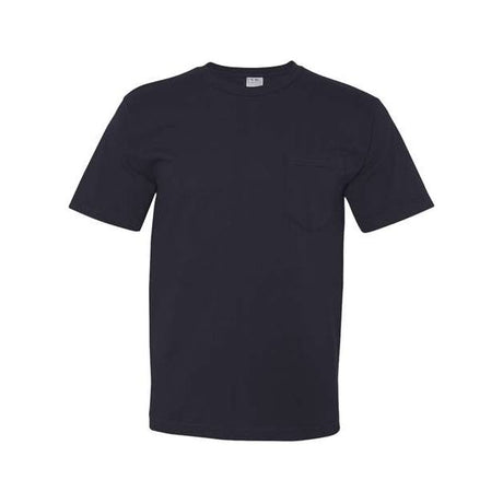 Bayside Unisex USA - Made Midweight Pocket T-Shirt - Bayside 5070 Navy S Short Sleeve T-Shirts