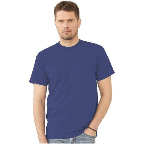 Bayside Unisex USA - Made Pocket T-Shirt - Bayside 7100 Carolina Blue S Short Sleeve T-Shirts