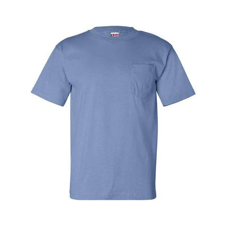 Bayside Unisex USA - Made Pocket T-Shirt - Bayside 7100 Carolina Blue S Short Sleeve T-Shirts