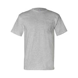 Bayside Unisex USA - Made Pocket T-Shirt - Bayside 7100 Dark Ash S Short Sleeve T-Shirts
