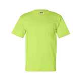 Bayside Unisex USA - Made Pocket T-Shirt - Bayside 7100 Lime Green S Short Sleeve T-Shirts