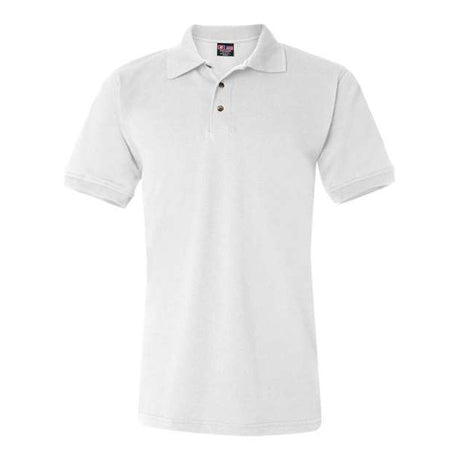 Bayside Unisex USA - Made Polo - Bayside 1000 White M