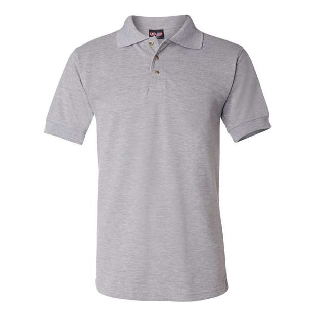 Bayside Unisex USA - Made Polo - Bayside 1000 White M