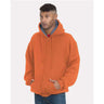 Bayside Unisex USA - Made Super Heavy Thermal Lined Full - Zip Hooded Sweatshirt - Bayside 940 Bright Orange/ Dark Grey M Zip Hoodies