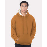 Bayside Unisex USA - Made Super Heavy Thermal Lined Hooded Sweatshirt - Bayside 930 Caramel Brown/ Cream M Sweatshirts