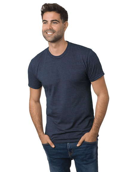 Bayside Unisex USA - Made Triblend T-Shirt - Bayside 5710 Tri Navy XS Short Sleeve T-Shirts