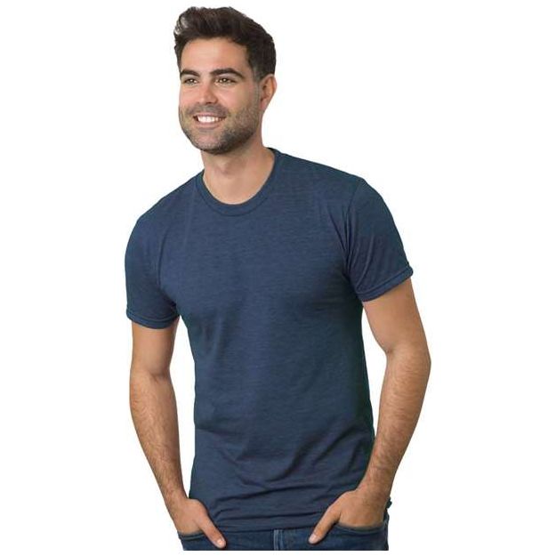 Bayside Unisex USA - Made Triblend T-Shirt - Bayside 5710 Tri Steel Blue S Short Sleeve T-Shirts
