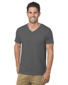 Bayside Unisex USA - Made V - Neck T-Shirt - Bayside 5025 Charcoal S Short Sleeve T-Shirts
