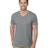 Bayside Unisex USA - Made V - Neck T-Shirt - Bayside 5025 Dark Ash S Short Sleeve T-Shirts