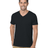 Bayside Unisex USA - Made V - Neck T-Shirt - Bayside 5025 Heather Charcoal S Short Sleeve T-Shirts