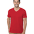 Bayside Unisex USA - Made V - Neck T-Shirt - Bayside 5025 Red S Short Sleeve T-Shirts