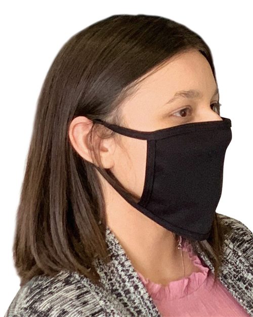 Bayside USA - Made 100% Cotton Face Mask - Bayside 1900 Purple OS PK 25