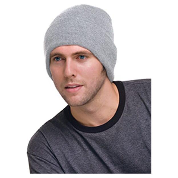 Bayside USA - Made 12'' Knit Cuffed Beanie - Bayside 3825 Black One Size Beanies